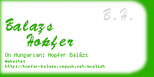 balazs hopfer business card